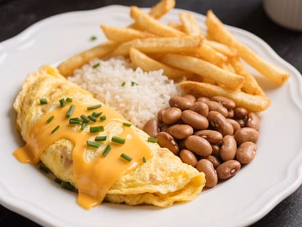 Omelete com queijo