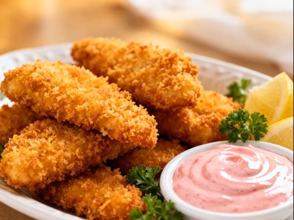 Porção de frango crocante